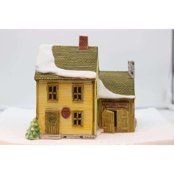 Dept 56 New England Village - Livery Stable & Boot Shop (no box) - Picture 1 of 5